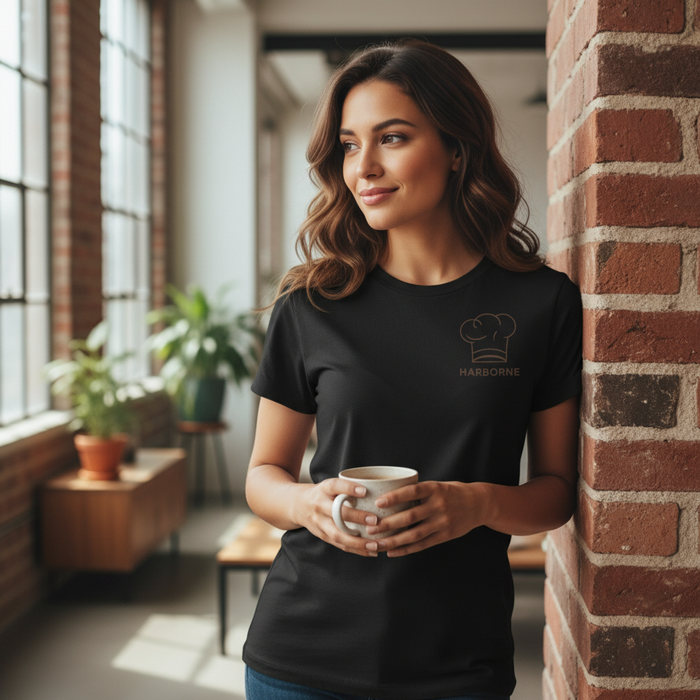 Harborne - T-Shirt - Minimal Line Icon Design - Chef's Hat