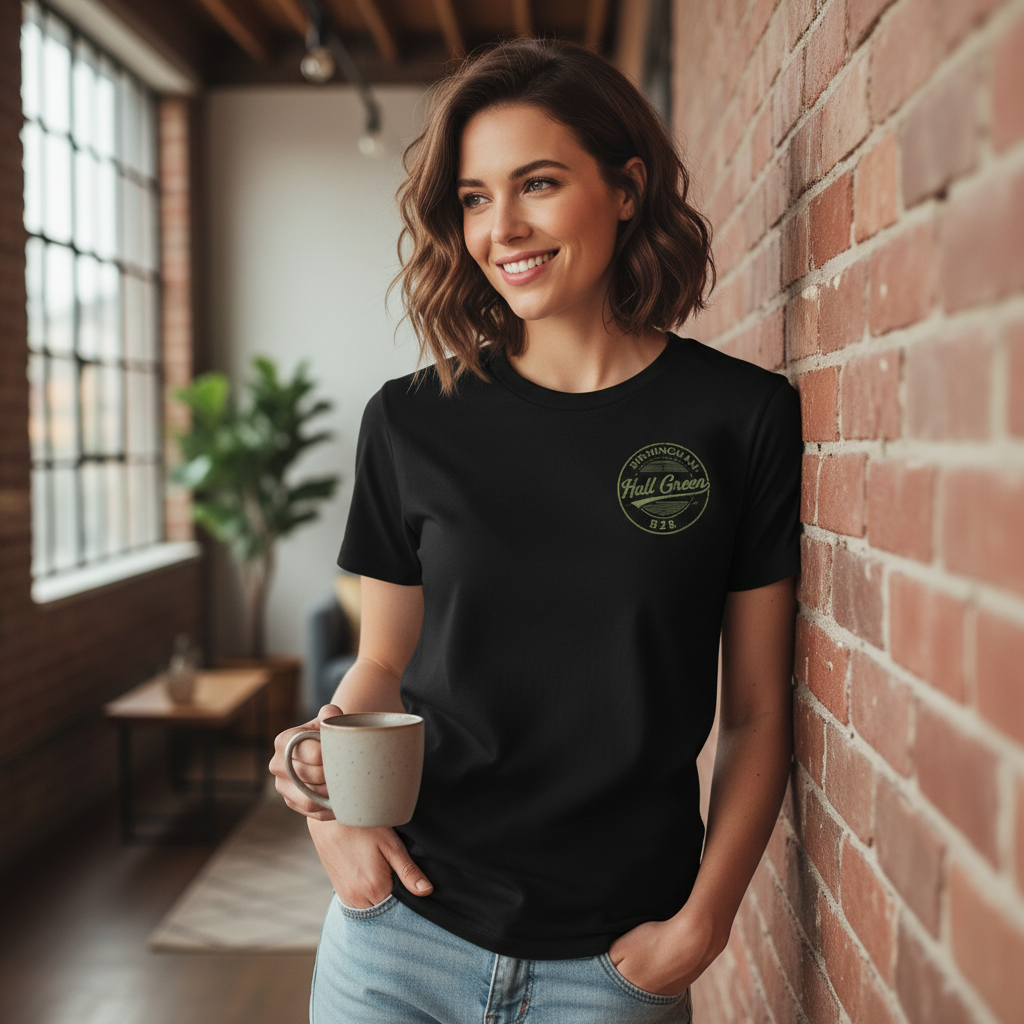 Hall Green - T-Shirt - B28 Vintage Stamp Design