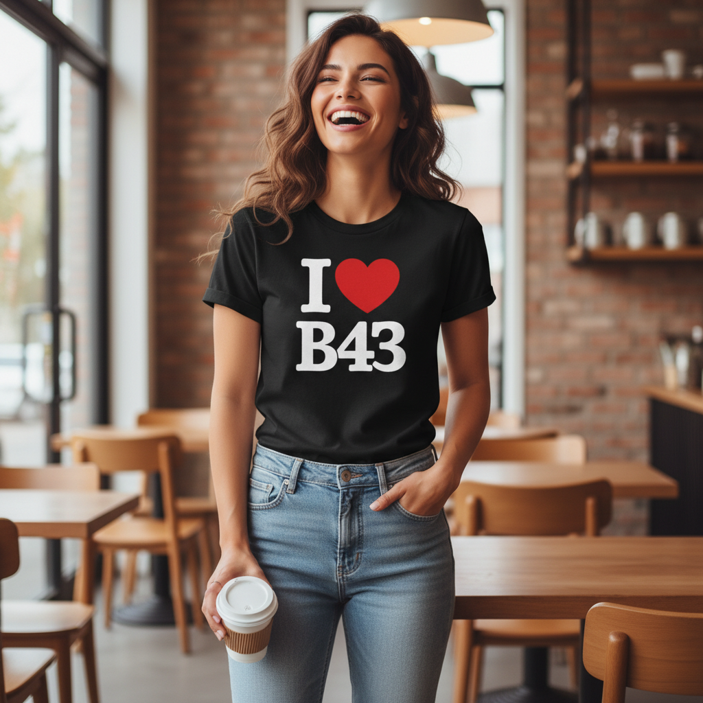 B43 - T-Shirt - I Heart B43 Design - Great Barr | Hamstead | Pheasey | Newton