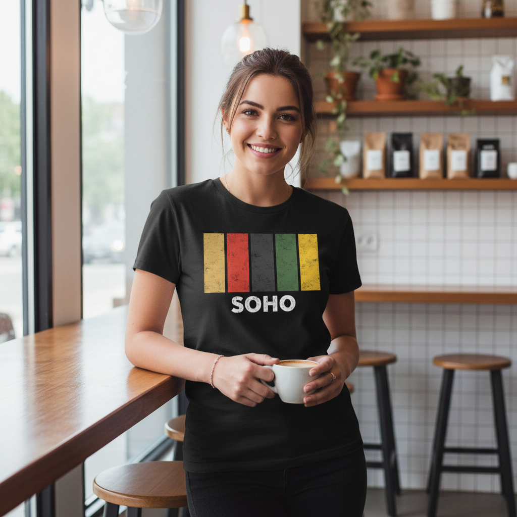 Soho - T-Shirt - Colour Block Design