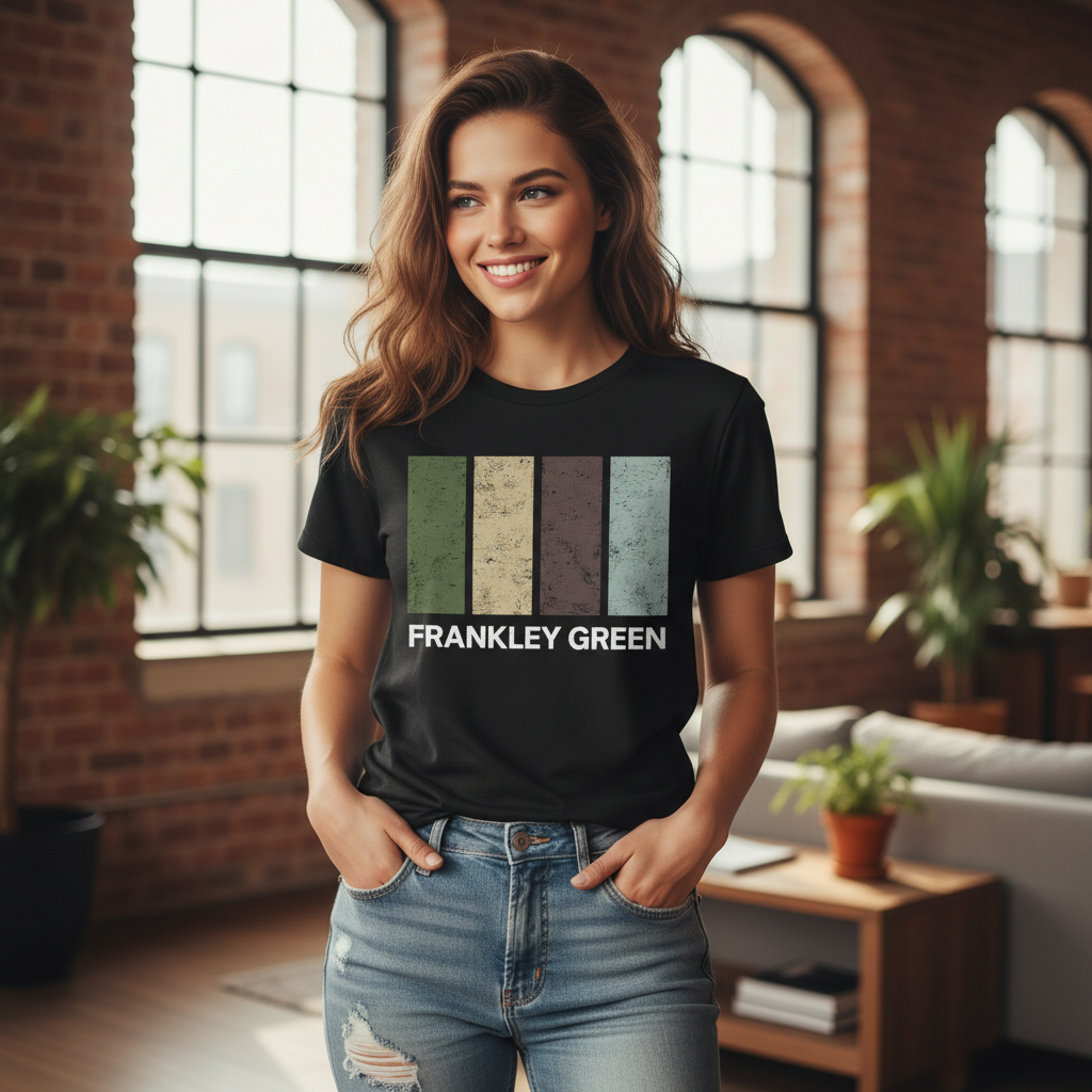Frankley Green - T-Shirt - Colour Block Design
