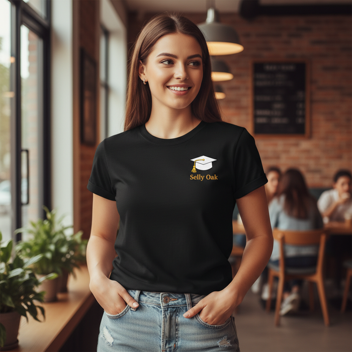 Selly Oak - T-Shirt - Minimal Cool Design - Graduation Cap