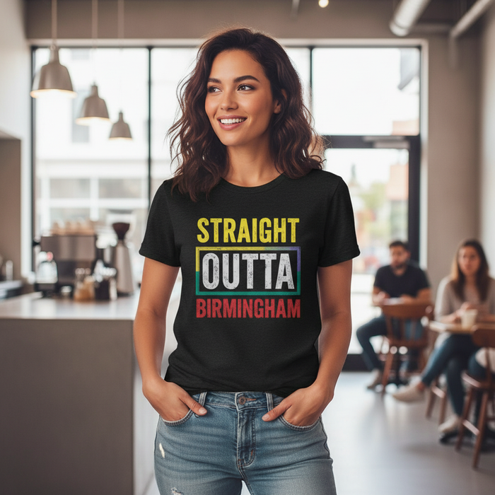 Birmingham - T-Shirt - Straight Outta Birmingham Bold Statement Design