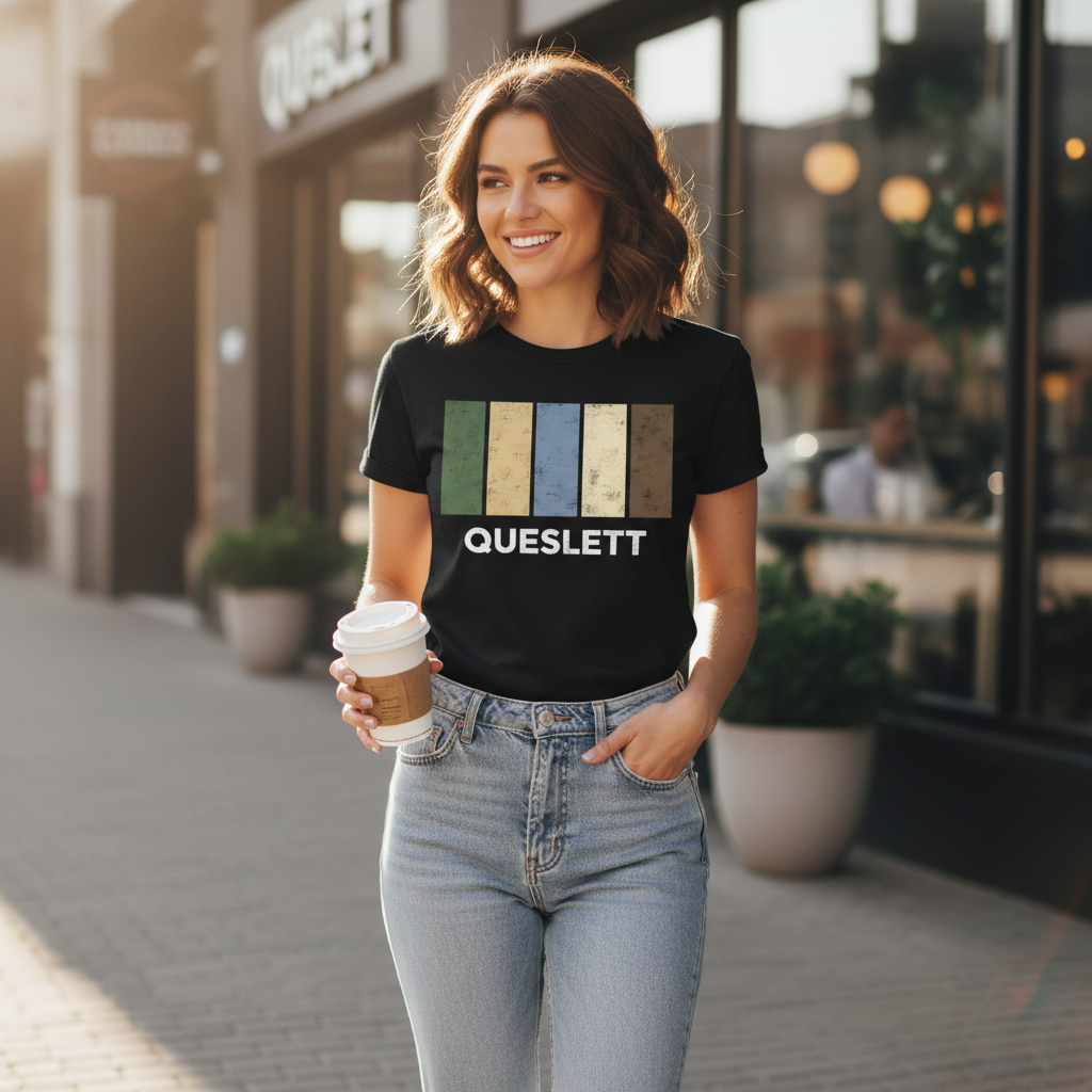 Queslett - T-Shirt - Colour Block Design