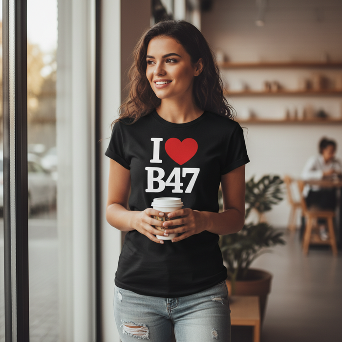Wythall - T-Shirt - I Heart B47 Design