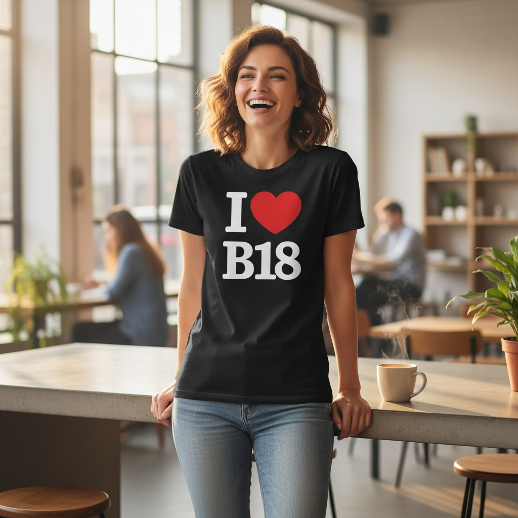 B18 - T-Shirt - I Heart B18 Design - Winson Green | Hockley | Soho