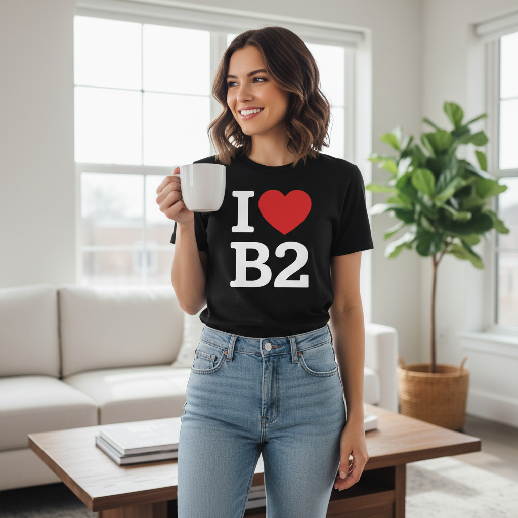 B2 - T-Shirt - I Heart B2 Design - Birmingham City Centre | New Street