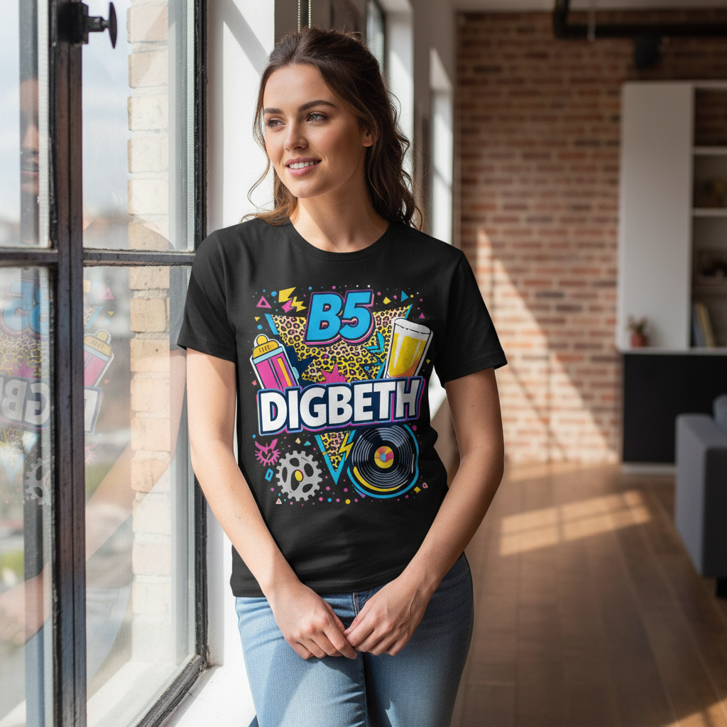 Digbeth - T-Shirt - Playful Neon Vibe Design