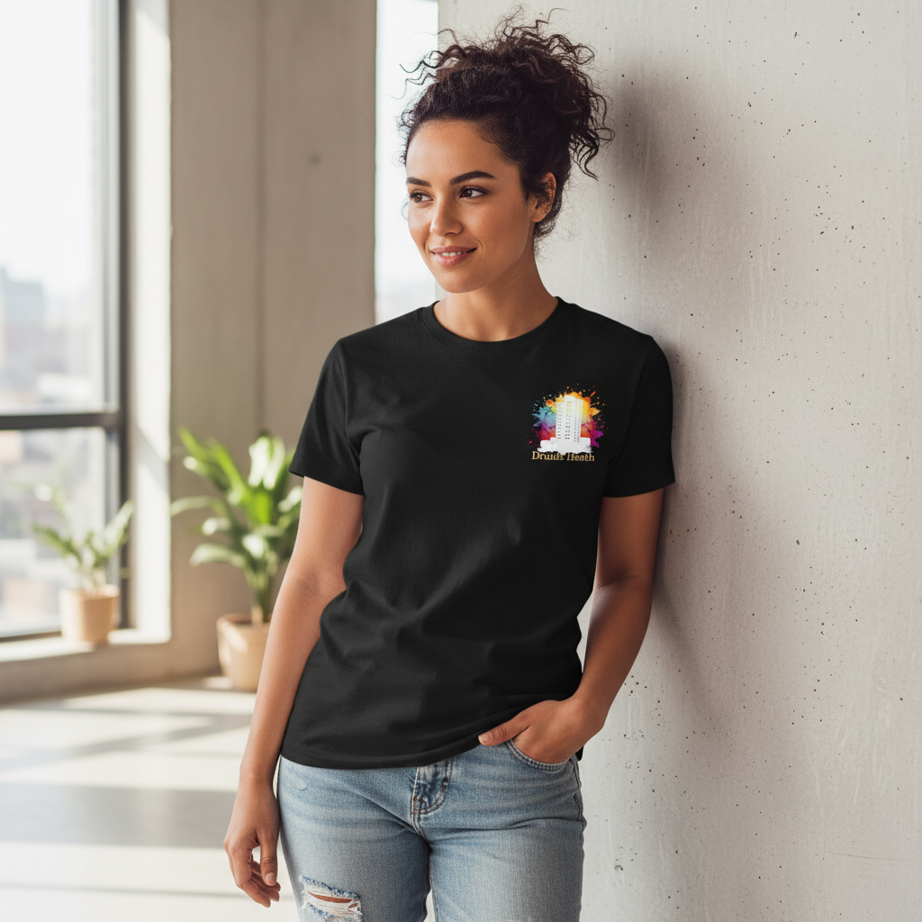Druids Heath - T-Shirt - Colour Splash Design - Tower Block