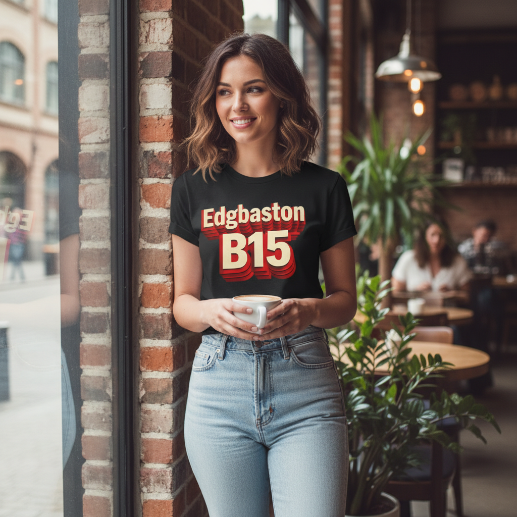 Edgbaston - T-Shirt - Bold 3D Type Design