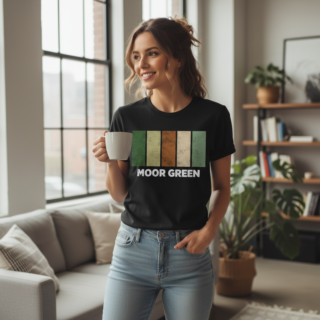 Moor Green - T-Shirt - Colour Block Design