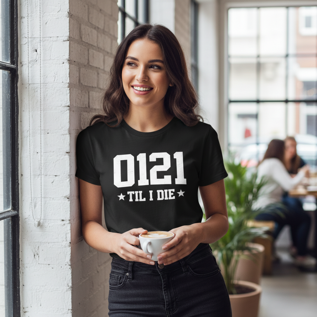 Birmingham - T-Shirt - 0121 ’Til I Die Dialling Code Design