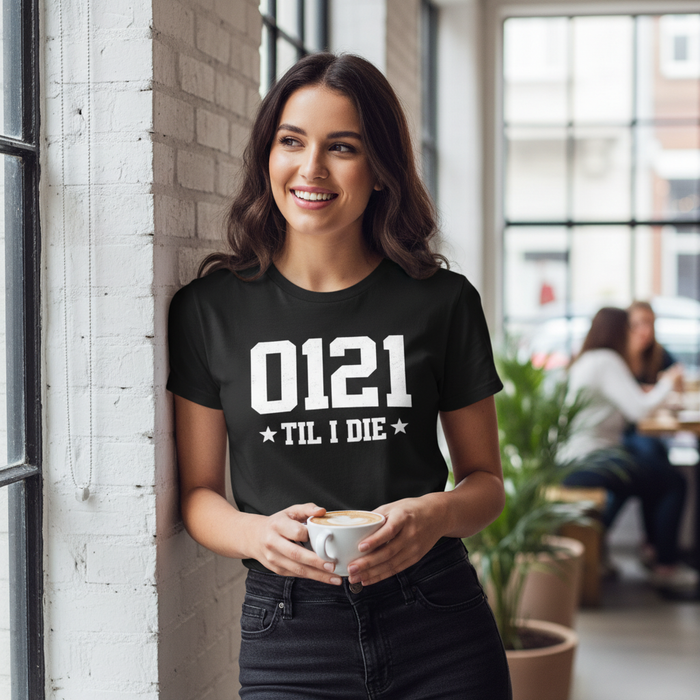 Birmingham - T-Shirt - 0121 ’Til I Die Dialling Code Design