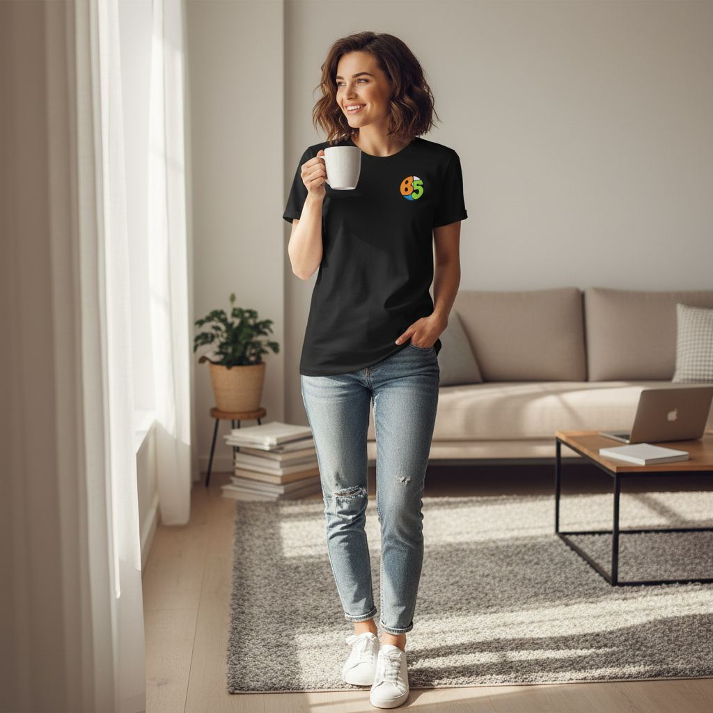 B5 - T-Shirt - Colour Burst Postcode Design