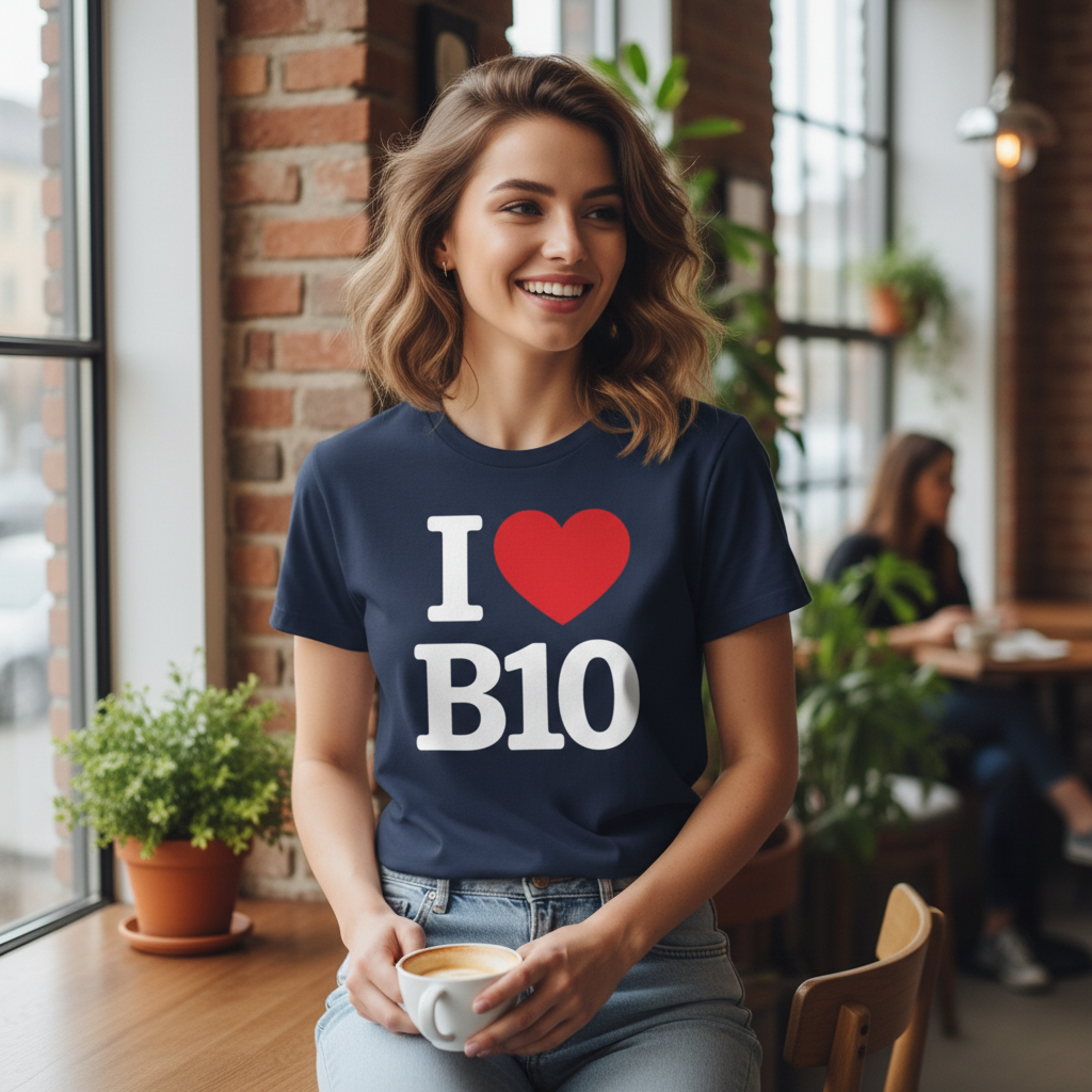 B10 - T-Shirt - I Heart B10 Design - Small Heath | Hay Mills