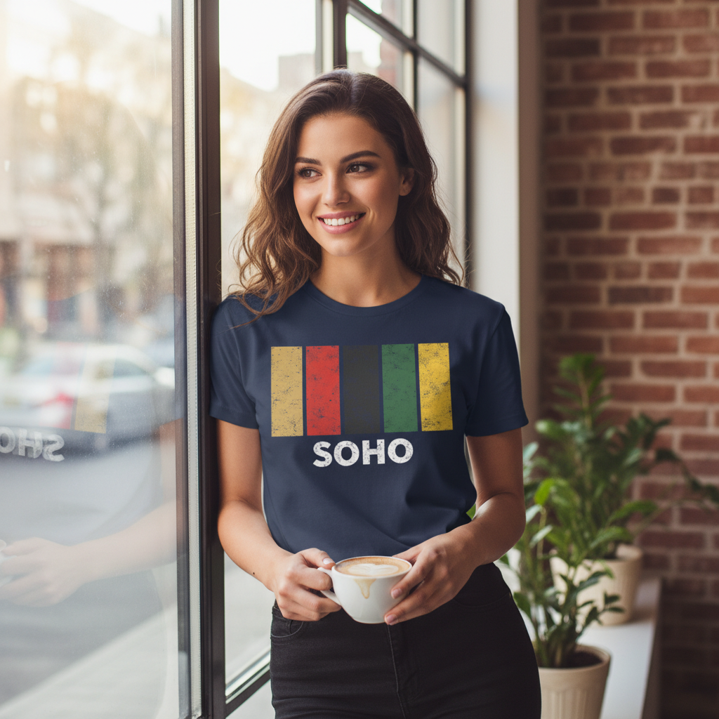 Soho - T-Shirt - Colour Block Design