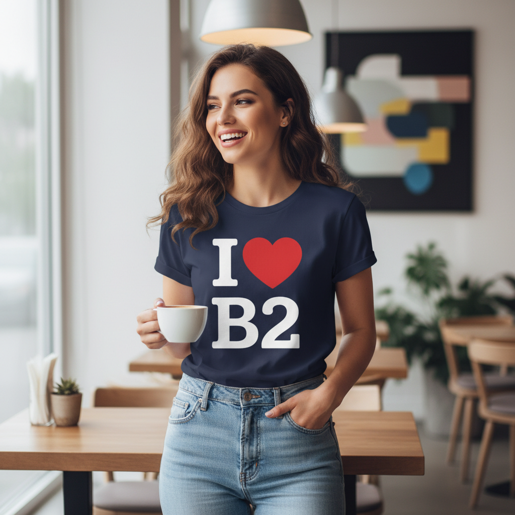 B2 - T-Shirt - I Heart B2 Design - Birmingham City Centre | New Street