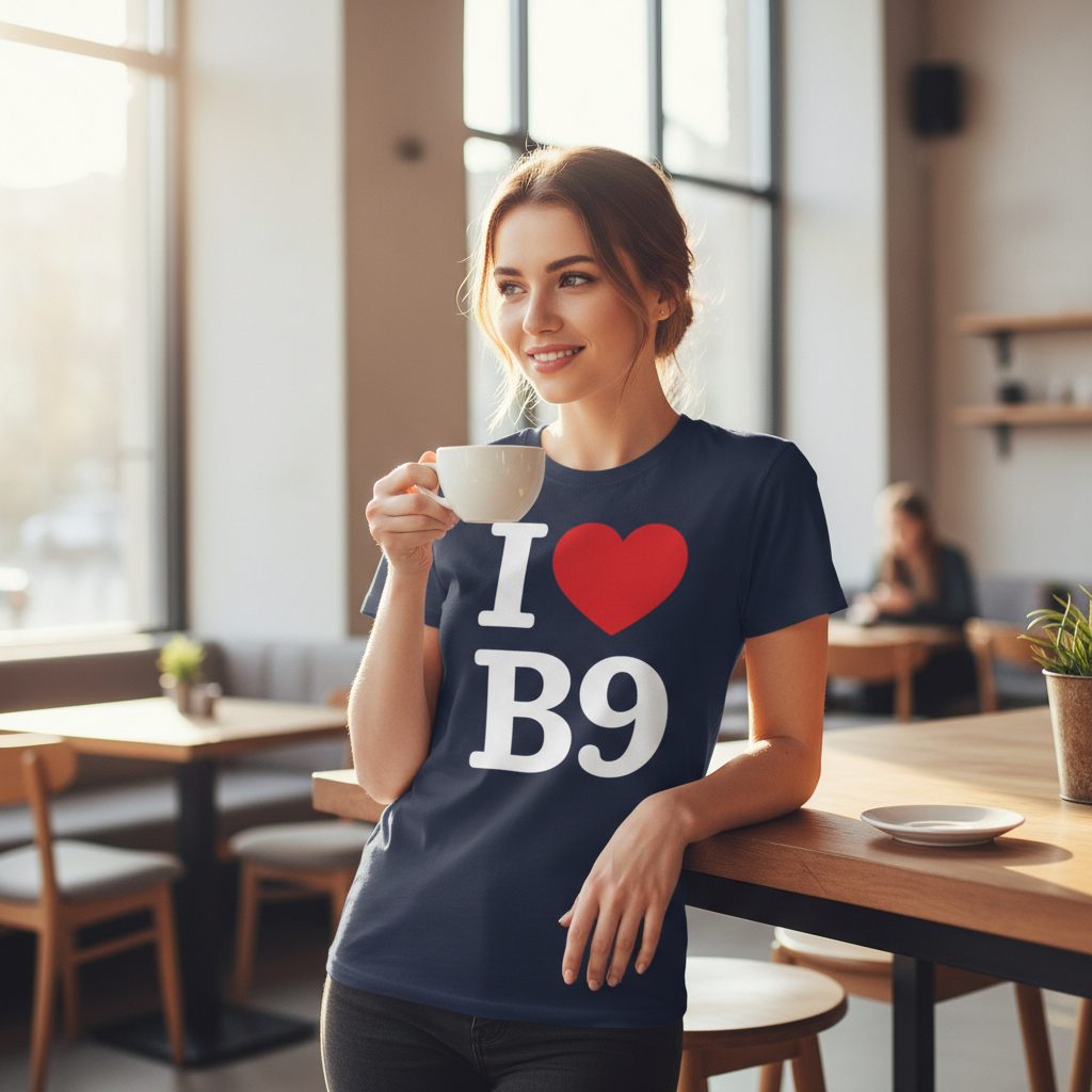 B9 - T-Shirt - I Heart B9 Design - Bordesley Green | Bordesley | Small Heath