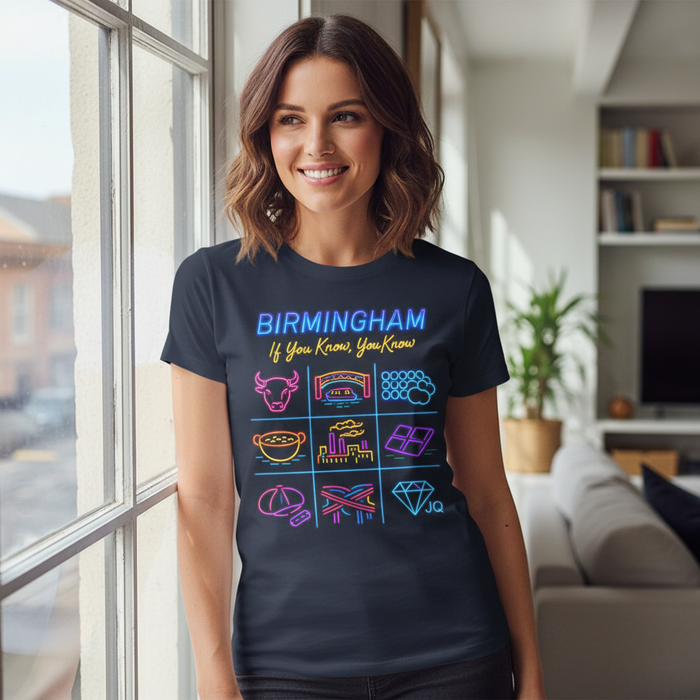 Birmingham - T-Shirt - Birmingham If You Know You Know Neon Icons