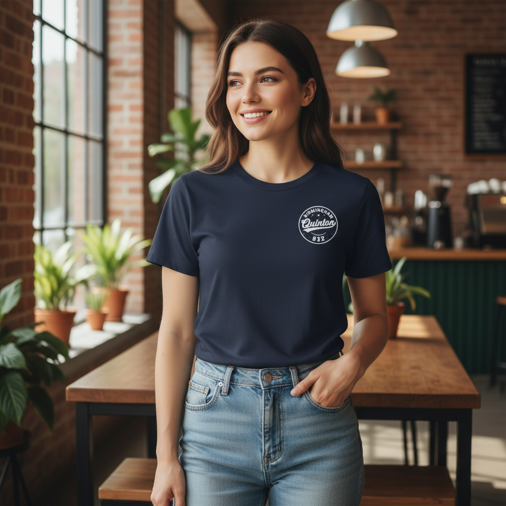 Quinton - T-Shirt - B32 Vintage Stamp Design