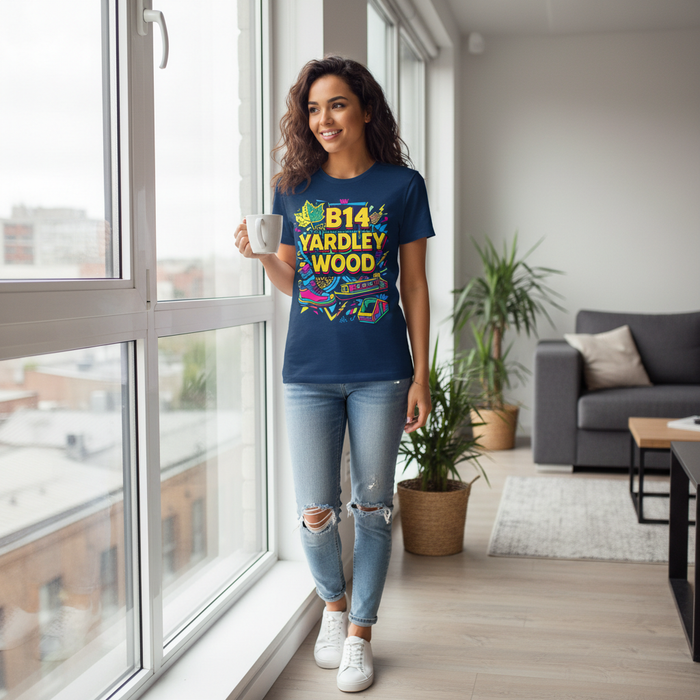 Yardley Wood - T-Shirt - Playful Neon Vibe Design