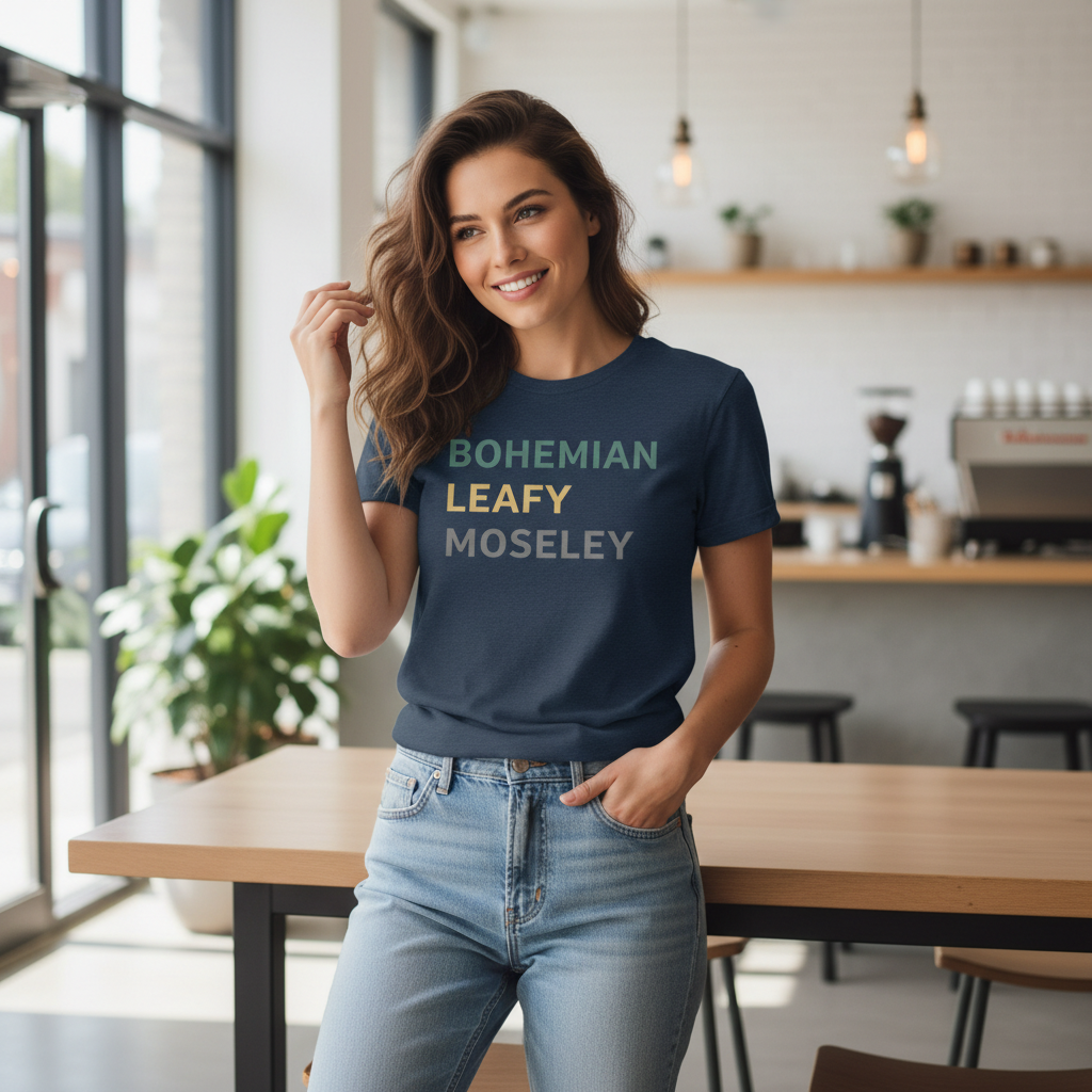 Moseley - T-Shirt - Minimal Type Stack Design