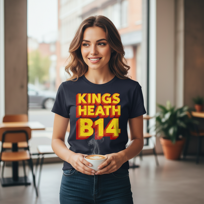 Kings Heath - T-Shirt - Bold 3D Type Design