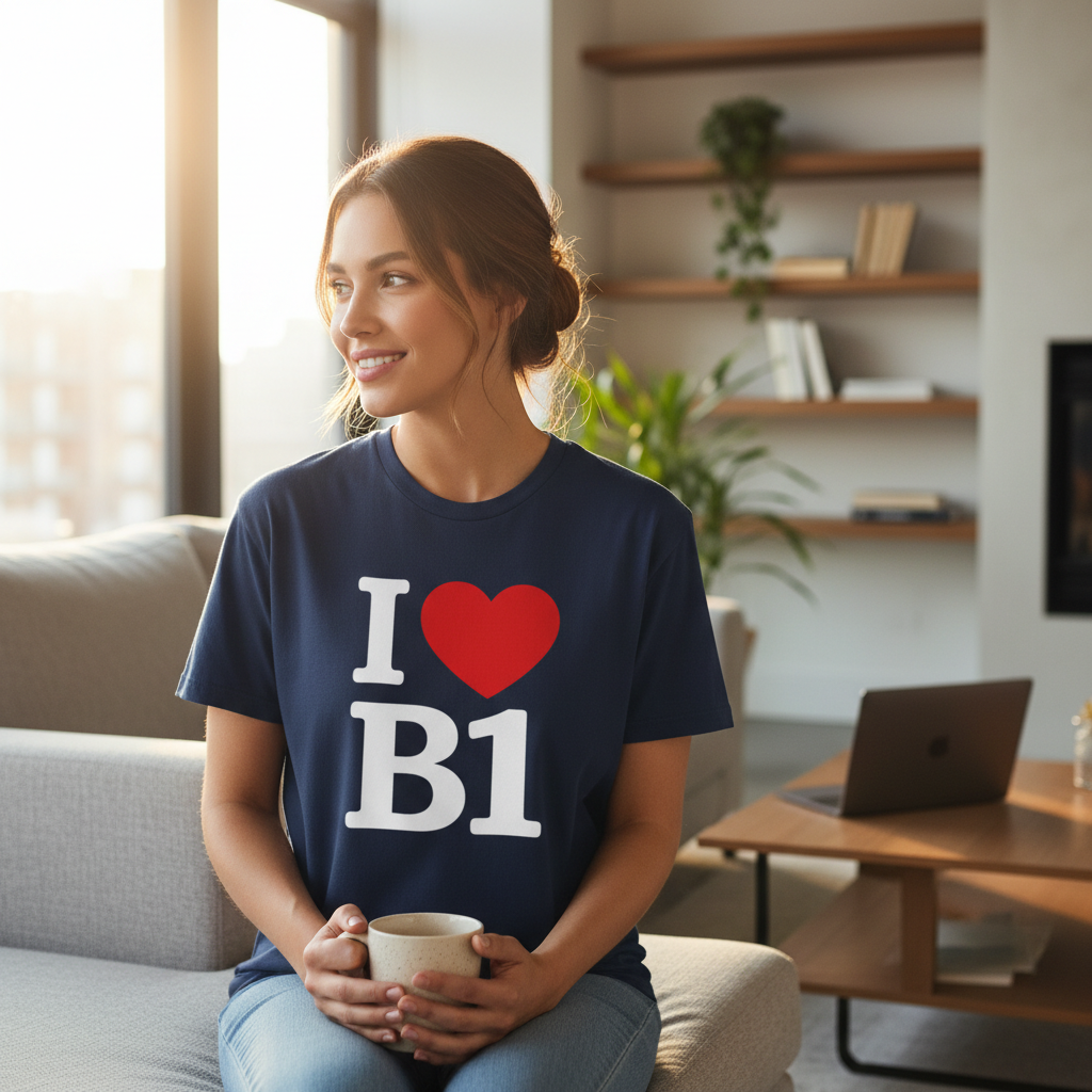 B1 - T-Shirt - I Heart B1 Design - Birmingham City Centre | Broad Street | Westside | Jewellery Quarter