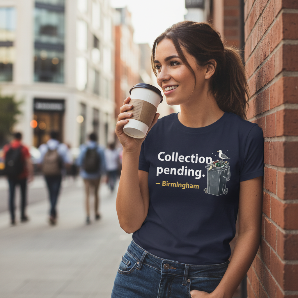 Birmingham - T-Shirt - Bin Strikes Collection Pending Funny Design