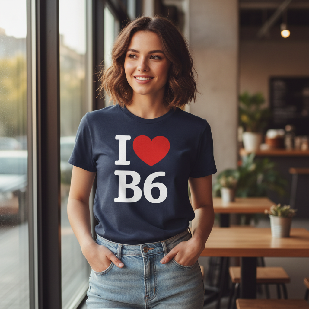 B6 - T-Shirt - I Heart B6 Design - Aston | Birchfield | Witton