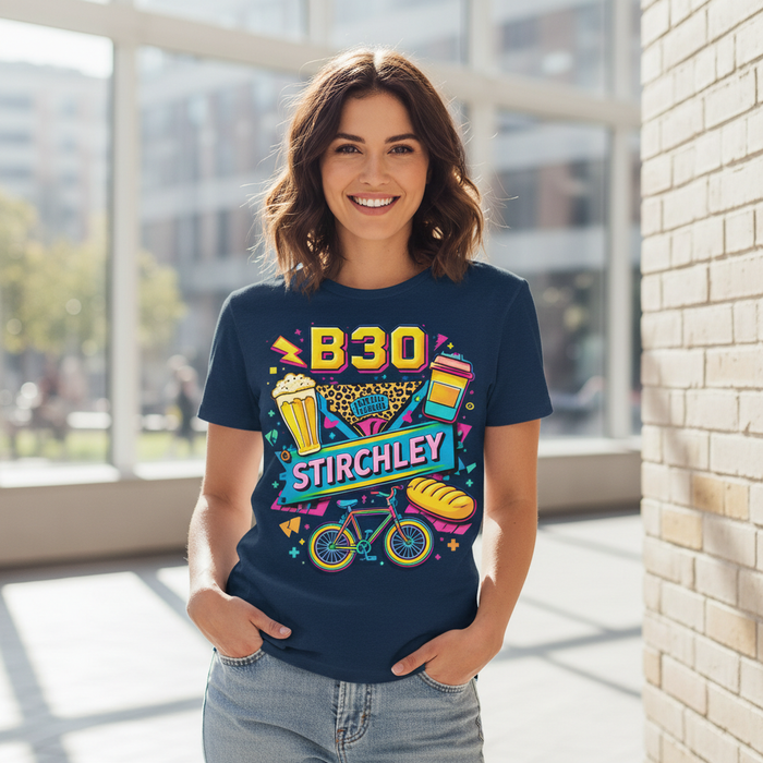 Stirchley - T-Shirt - Playful Neon Vibe Design