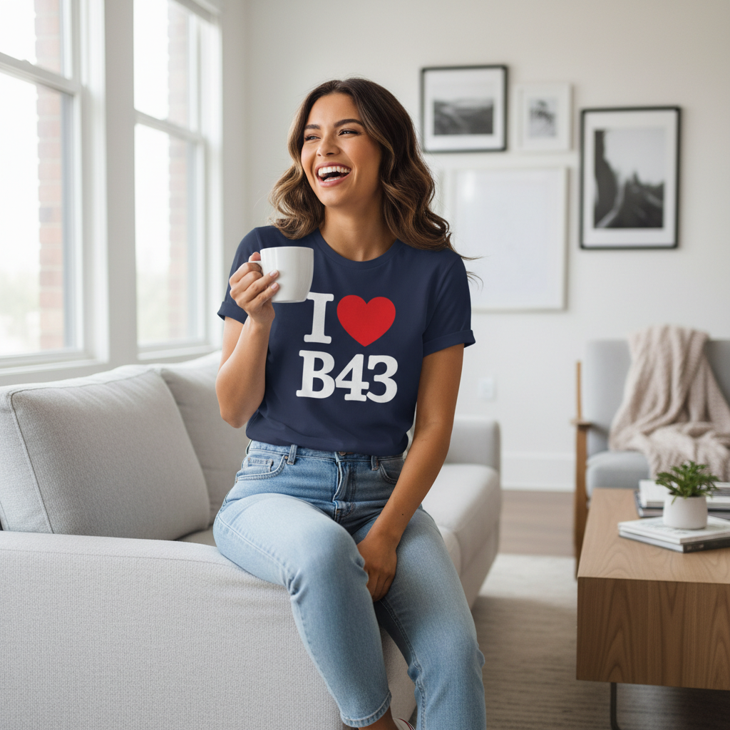 B43 - T-Shirt - I Heart B43 Design - Great Barr | Hamstead | Pheasey | Newton