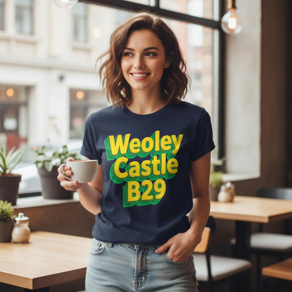 Weoley Castle - T-Shirt - Bold 3D Type Design