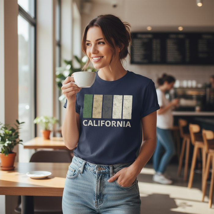 California - T-Shirt - Colour Block Design