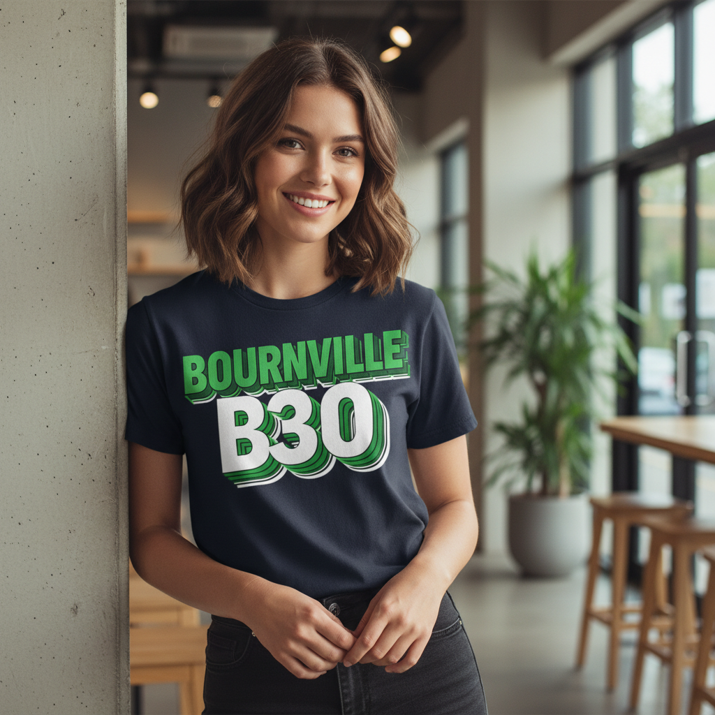 Bournville - T-Shirt - Bold 3D Type Design