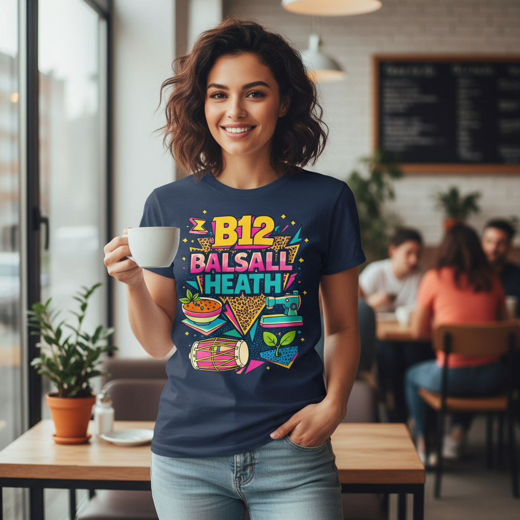 Balsall Heath - T-Shirt - Playful Neon Vibe Design