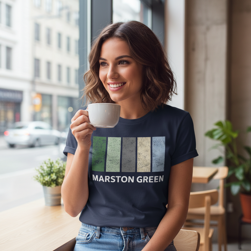 Marston Green - T-Shirt - Colour Block Design