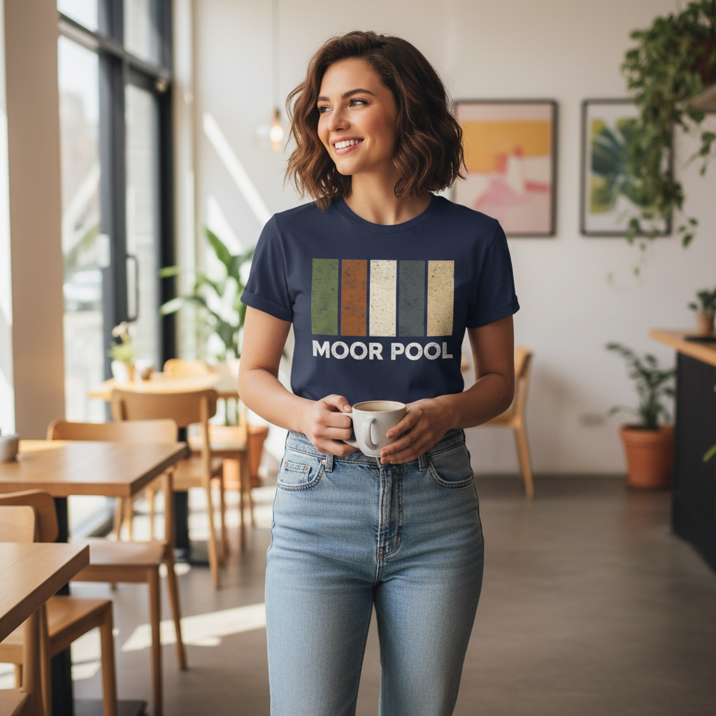 Moor Pool - T-Shirt - Colour Block Design