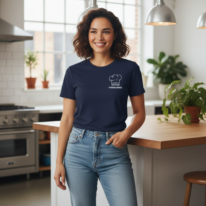 Harborne - T-Shirt - Minimal Line Icon Design - Chef's Hat