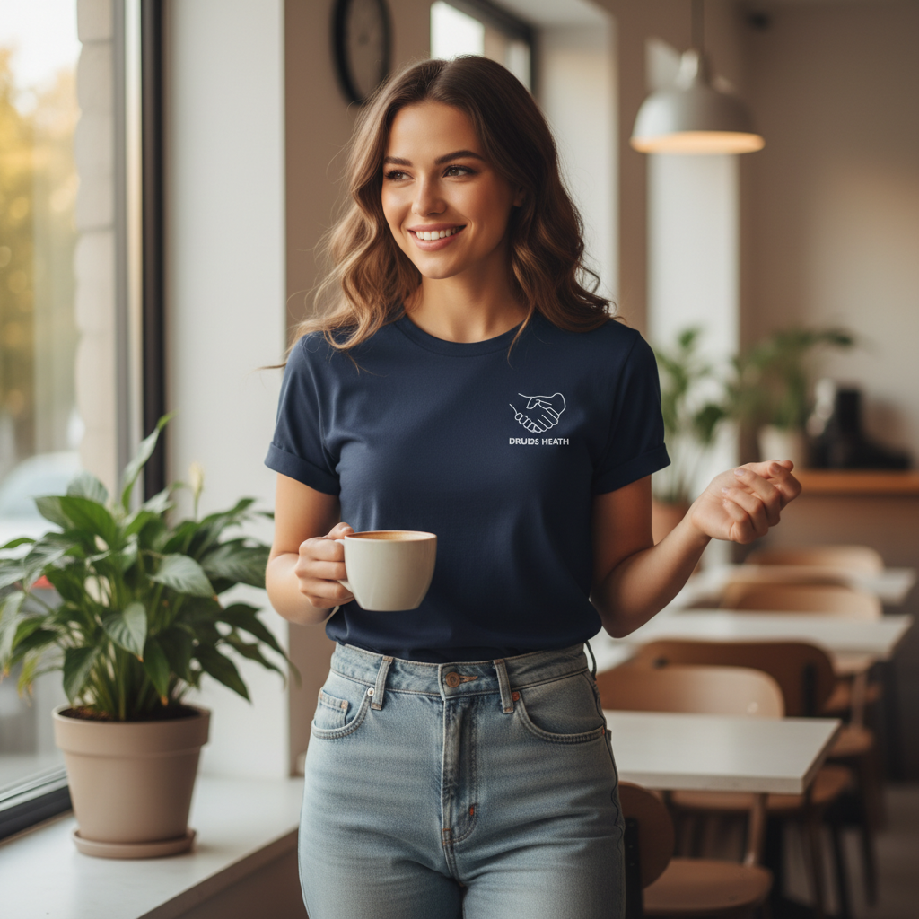 Druids Heath - T-Shirt - Minimal Line Icon Design - Community
