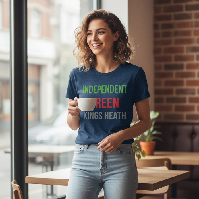 Kings Heath - T-Shirt - Minimal Type Stack Design