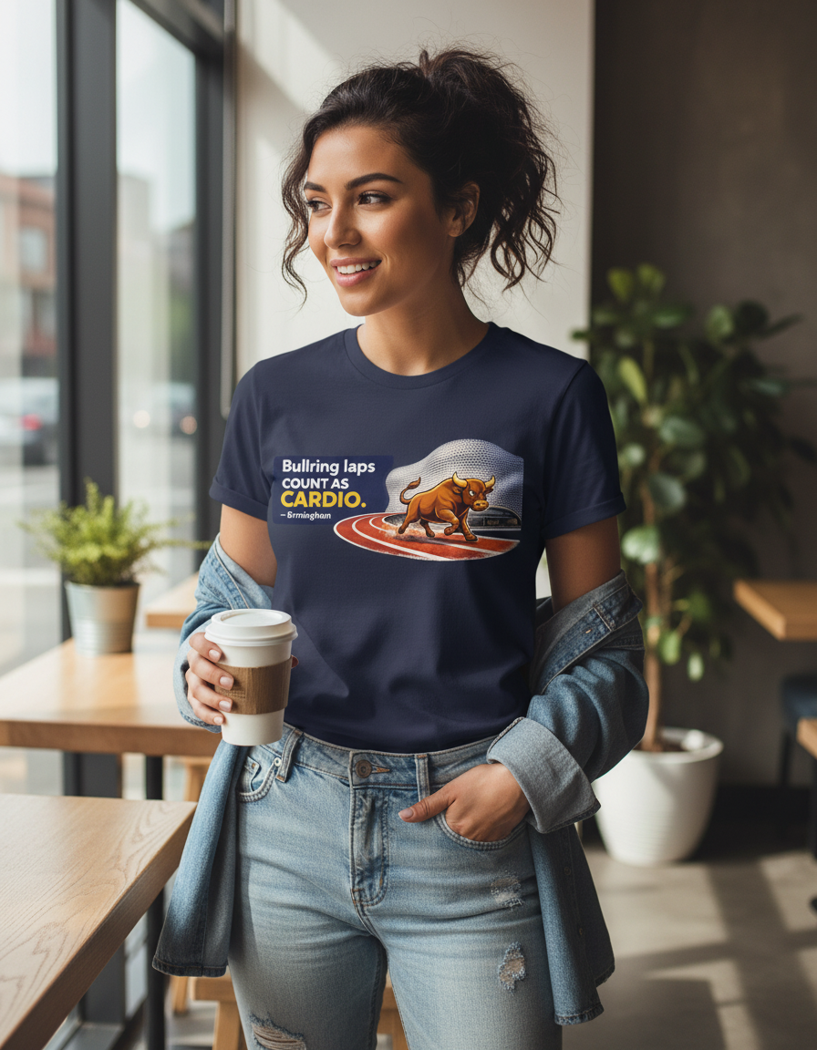 Birmingham - T-Shirt - Humurous Bullring Step Count Design