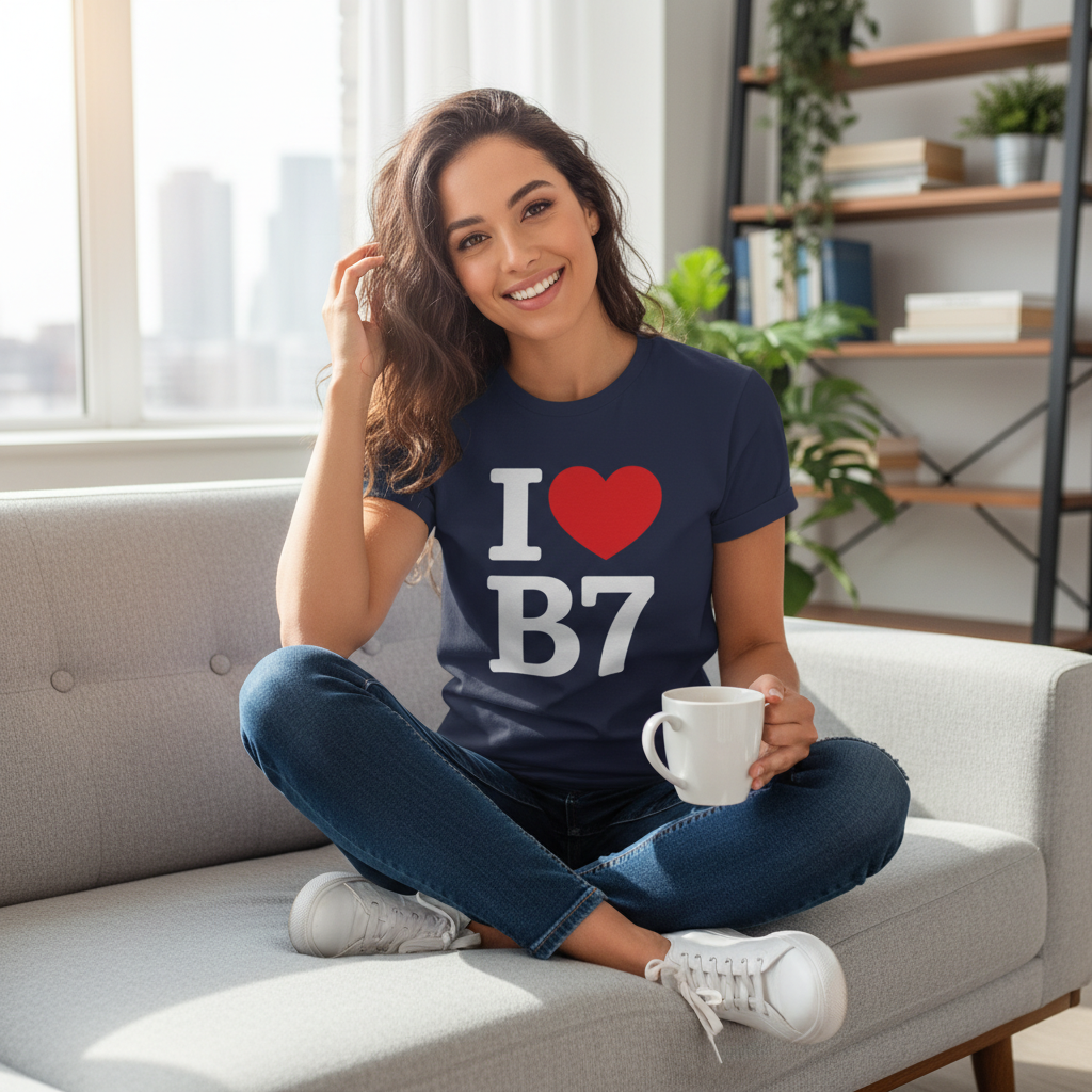 B7 - T-Shirt - I Heart B7 Design - Nechells | Vauxhall | Ashted | Duddeston