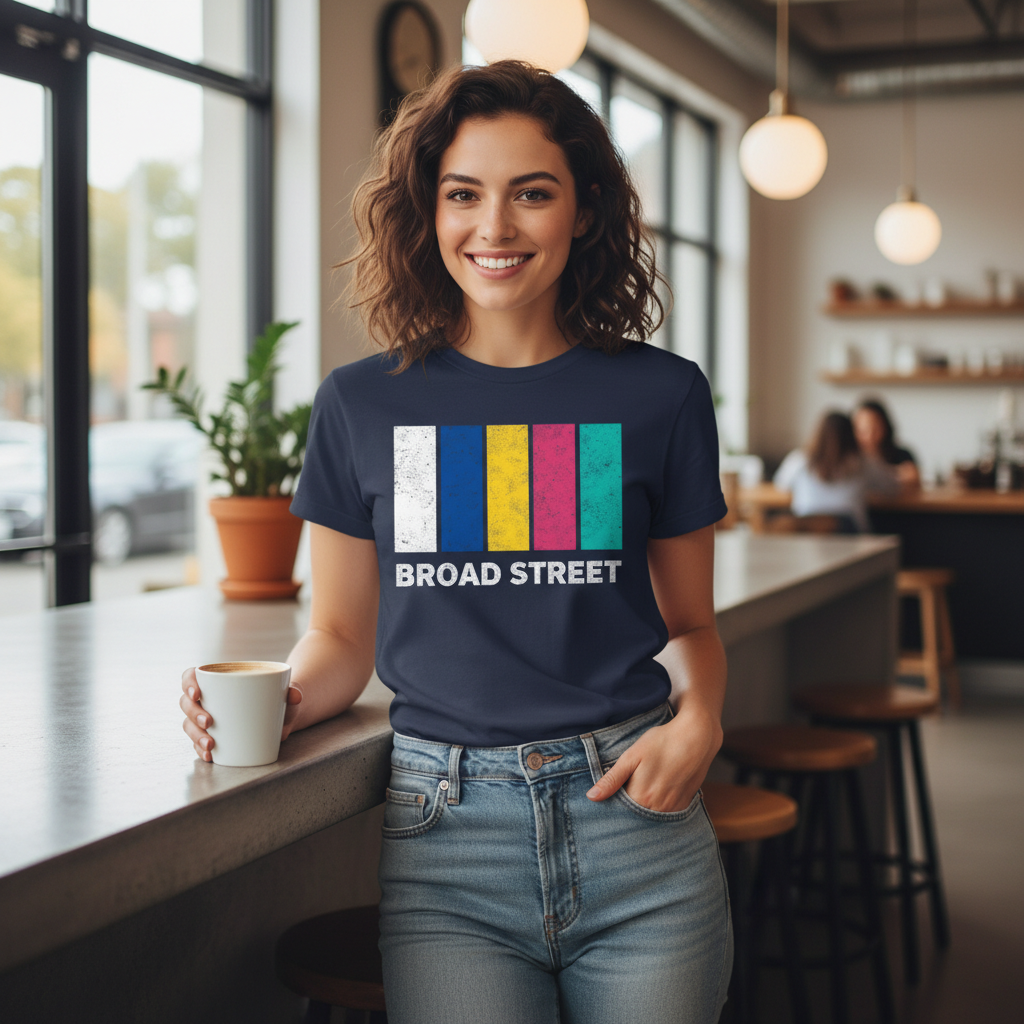 Broad Street - T-Shirt - Colour Block Design