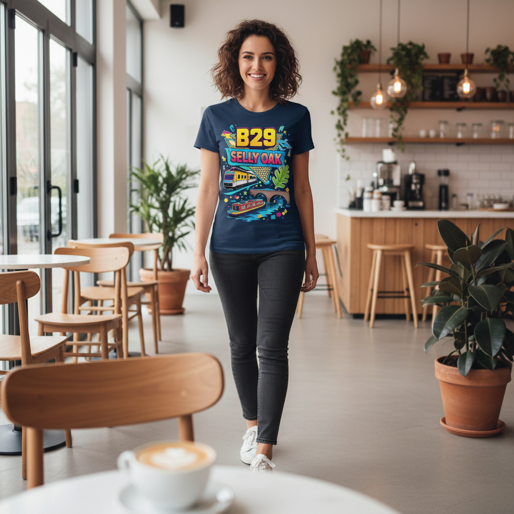 Selly Oak - T-Shirt - Playful Neon Vibe Design