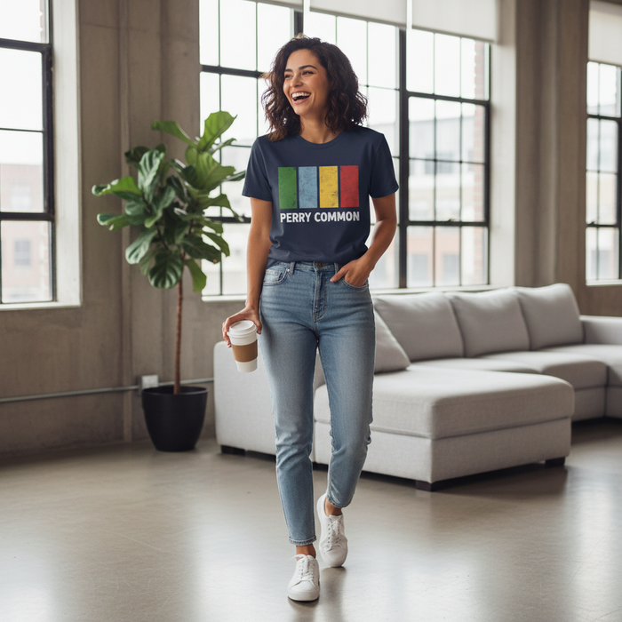 Perry Common - T-Shirt - Colour Block Design