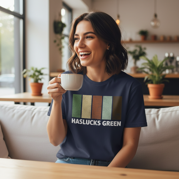 Haslucks Green - T-Shirt - Colour Block Design