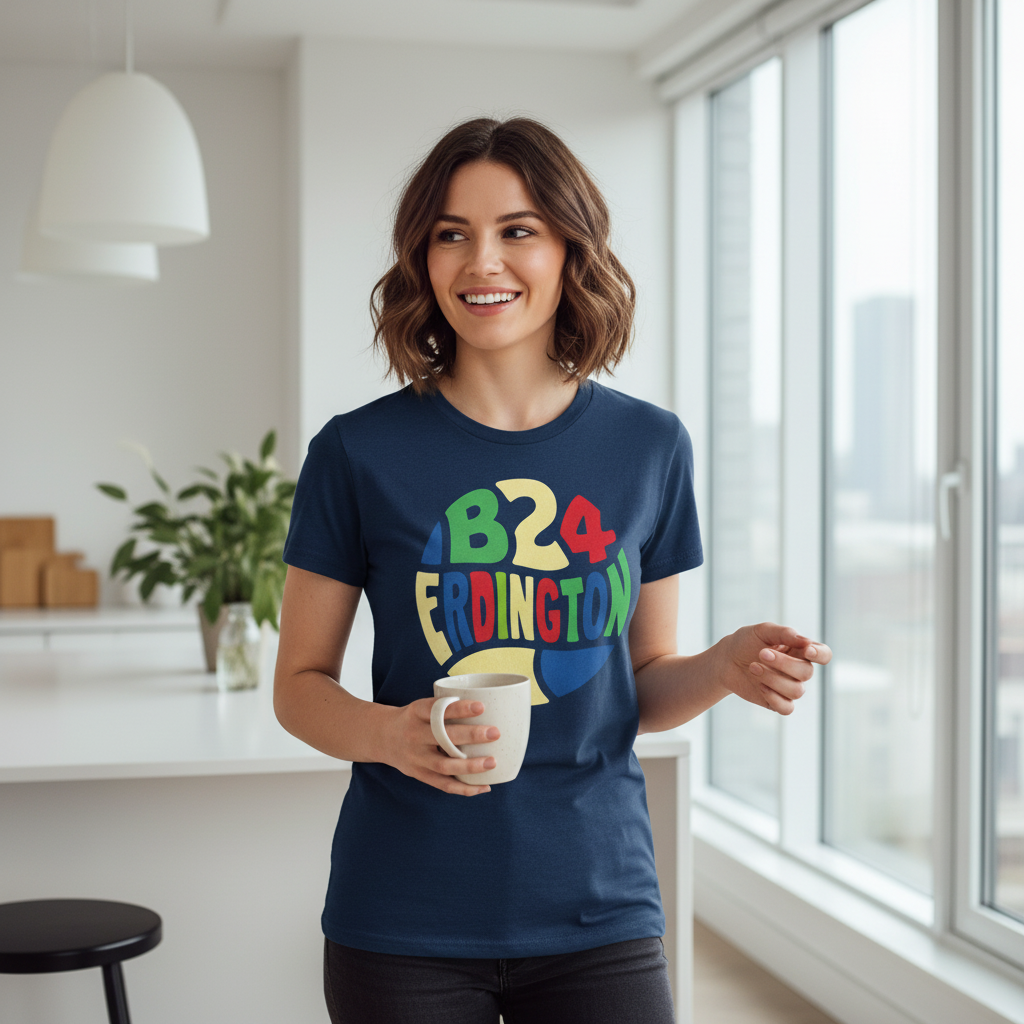 Erdington - T-Shirt - B24 Colour Burst Design