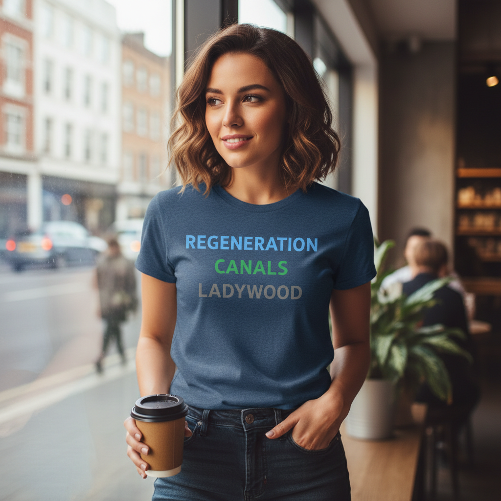 Ladywood - T-Shirt - Minimal Type Stack Design