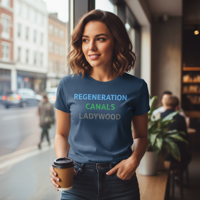 Ladywood - T-Shirt - Minimal Type Stack Design